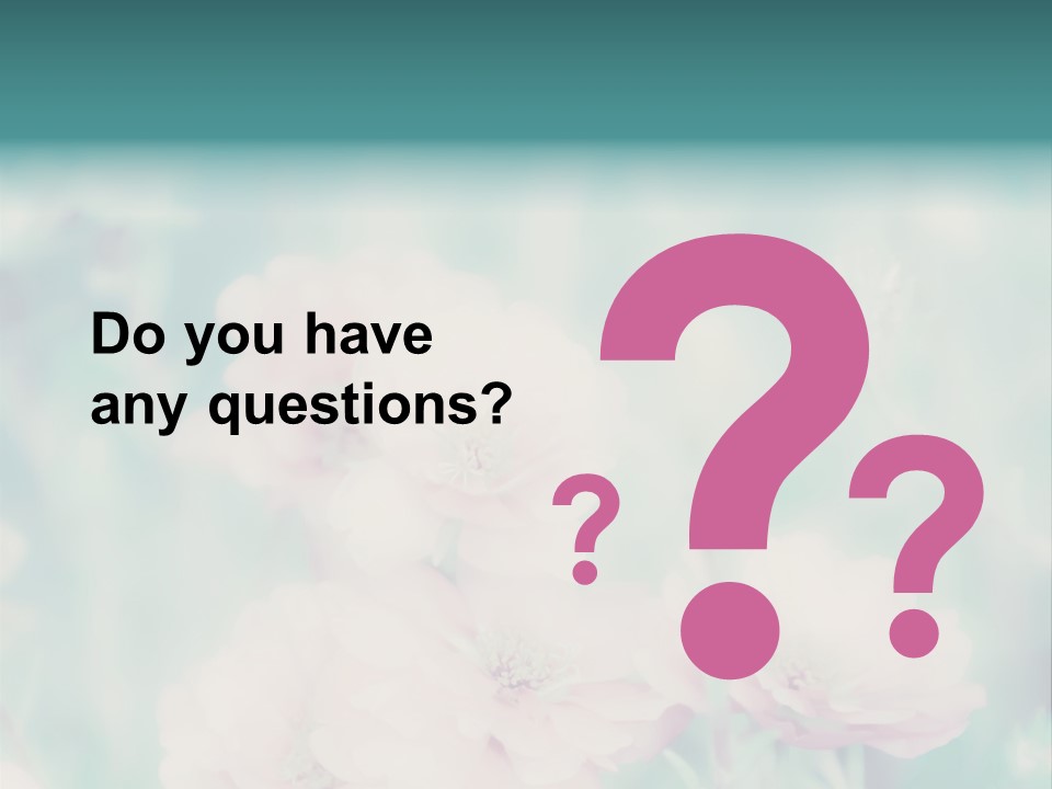 A Bunch Of Pink Flowers On A Green Background PowerPoint Template