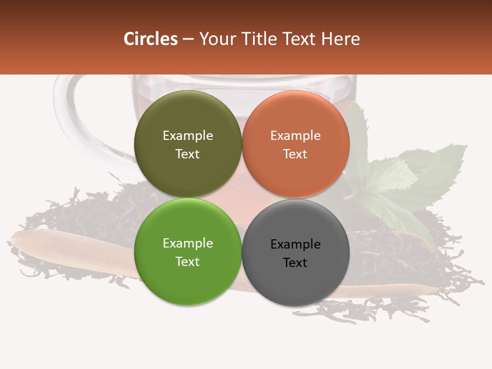 A Cup Of Tea Next To A Wooden Spoon PowerPoint Template