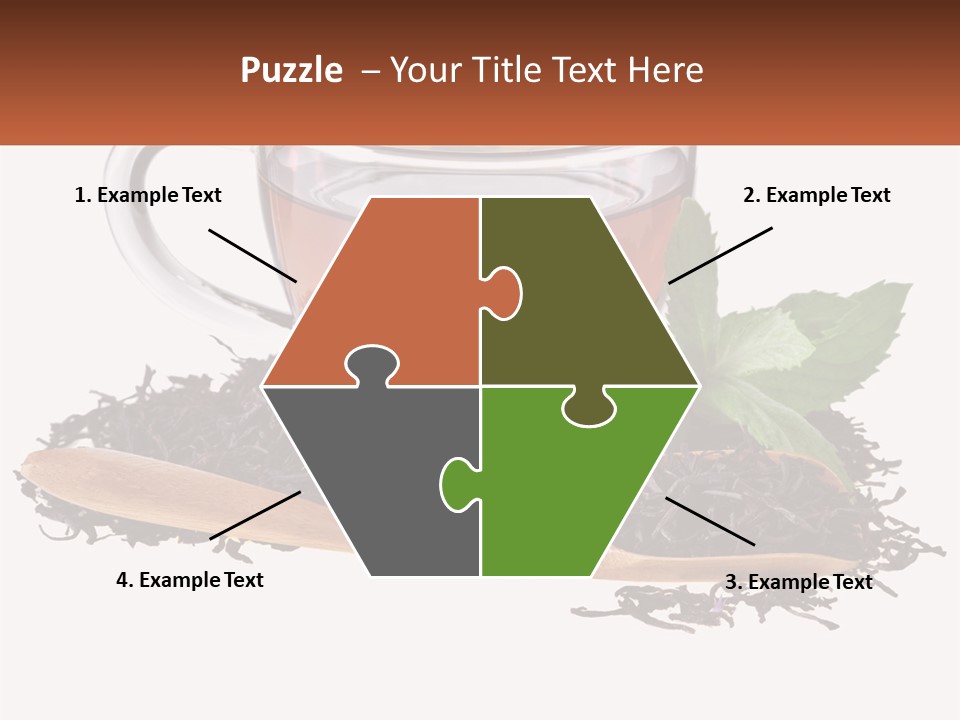 A Cup Of Tea Next To A Wooden Spoon PowerPoint Template