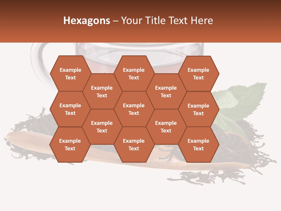 A Cup Of Tea Next To A Wooden Spoon PowerPoint Template