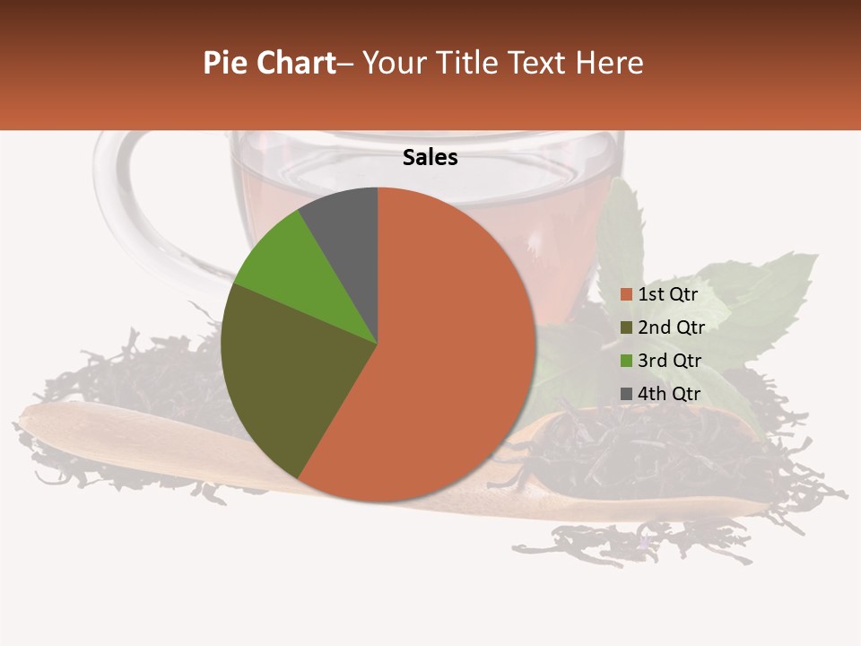 A Cup Of Tea Next To A Wooden Spoon PowerPoint Template
