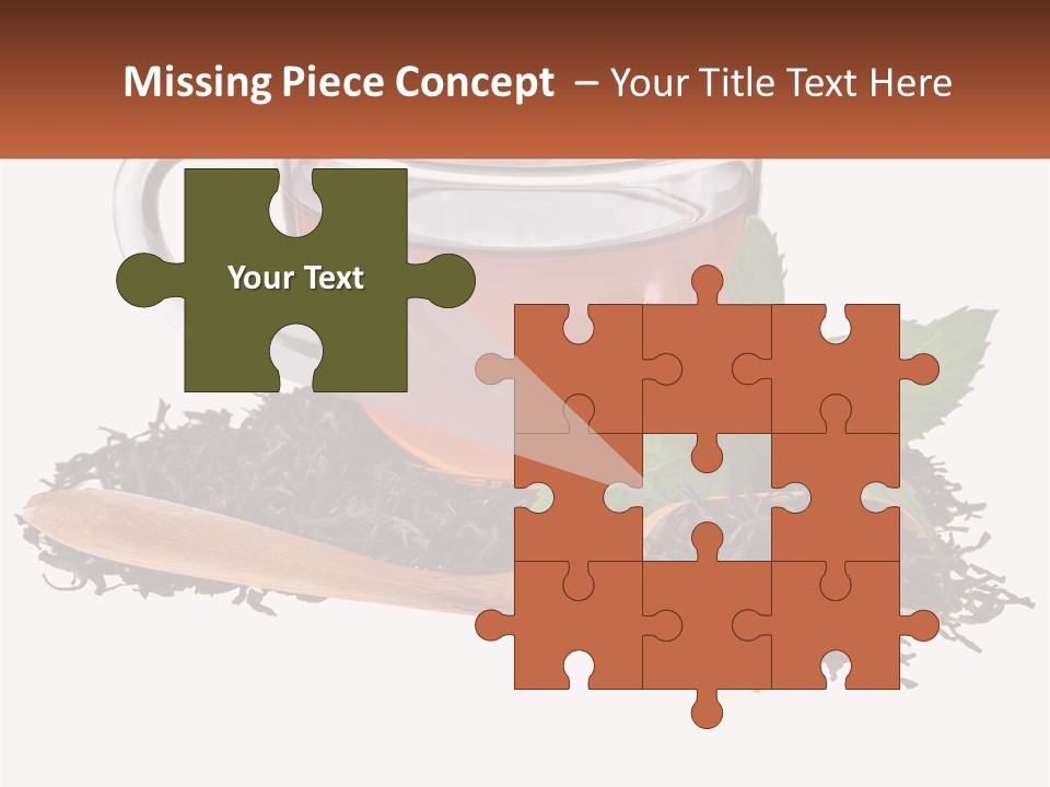 A Cup Of Tea Next To A Wooden Spoon PowerPoint Template