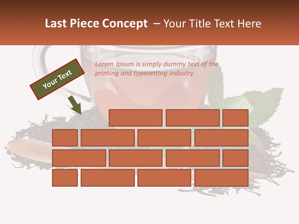 A Cup Of Tea Next To A Wooden Spoon PowerPoint Template