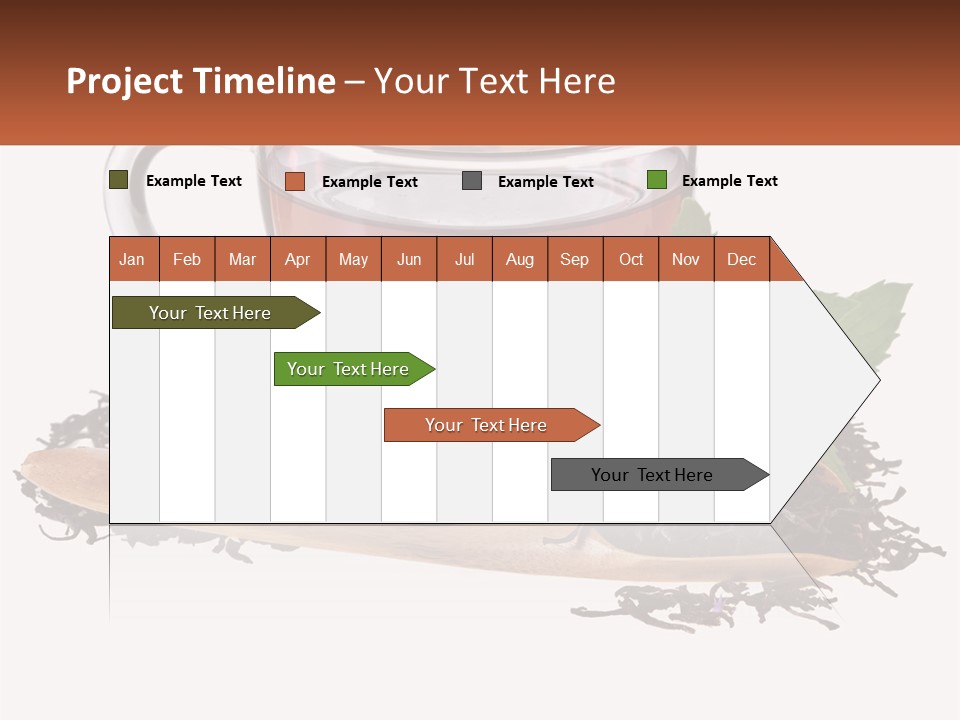 A Cup Of Tea Next To A Wooden Spoon PowerPoint Template