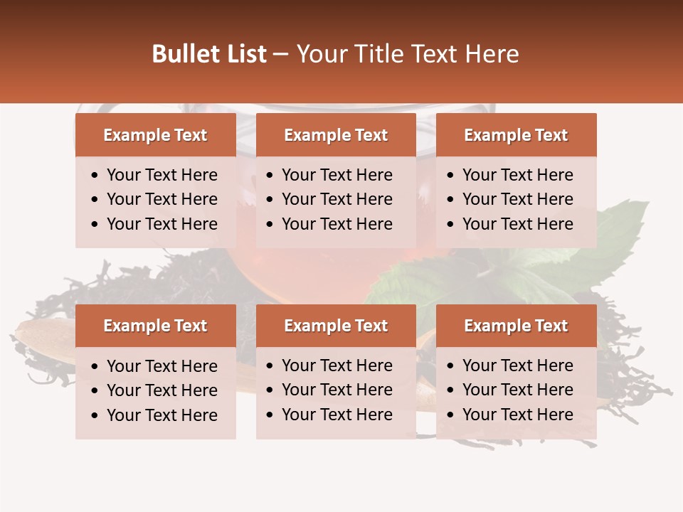 A Cup Of Tea Next To A Wooden Spoon PowerPoint Template