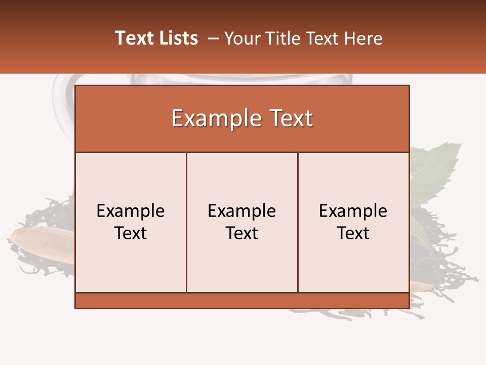 A Cup Of Tea Next To A Wooden Spoon PowerPoint Template