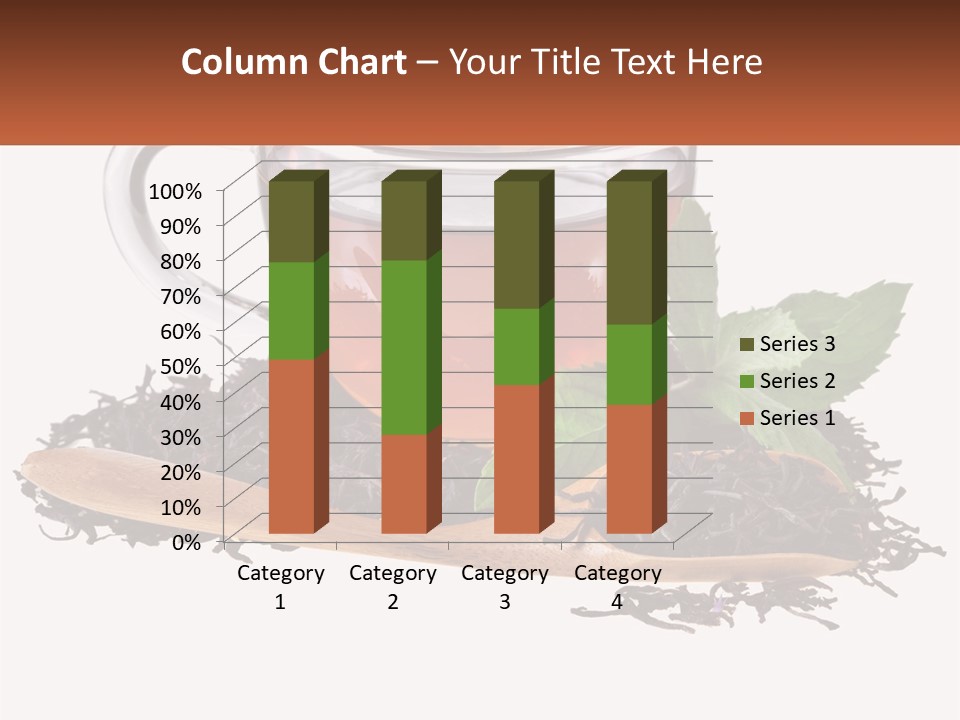 A Cup Of Tea Next To A Wooden Spoon PowerPoint Template