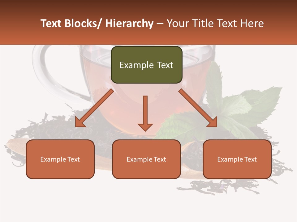 A Cup Of Tea Next To A Wooden Spoon PowerPoint Template