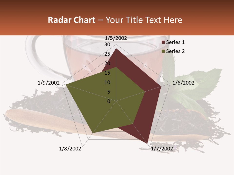 A Cup Of Tea Next To A Wooden Spoon PowerPoint Template