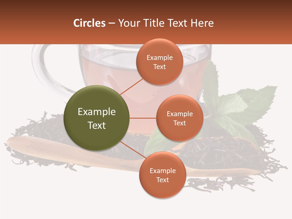 A Cup Of Tea Next To A Wooden Spoon PowerPoint Template
