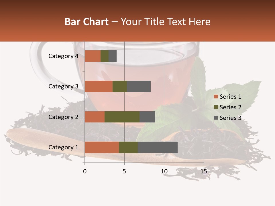 A Cup Of Tea Next To A Wooden Spoon PowerPoint Template