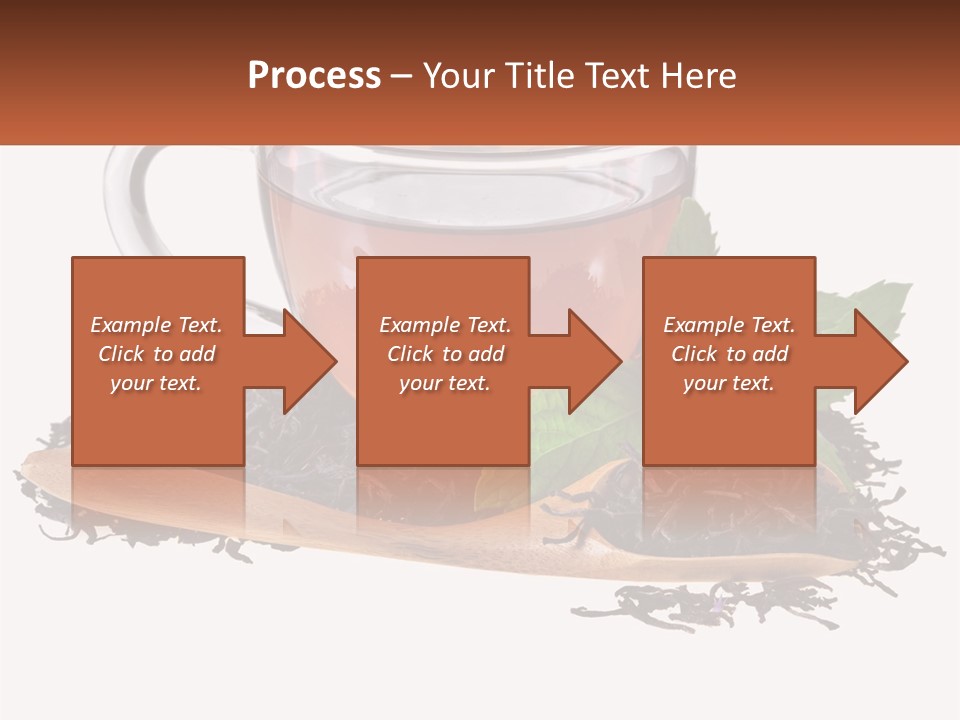 A Cup Of Tea Next To A Wooden Spoon PowerPoint Template