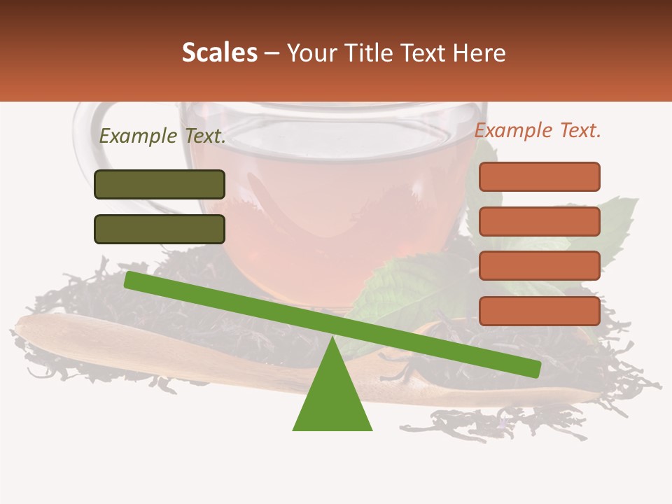 A Cup Of Tea Next To A Wooden Spoon PowerPoint Template