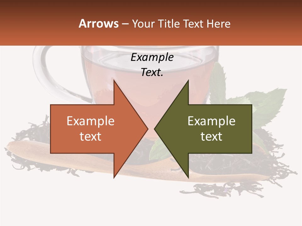 A Cup Of Tea Next To A Wooden Spoon PowerPoint Template