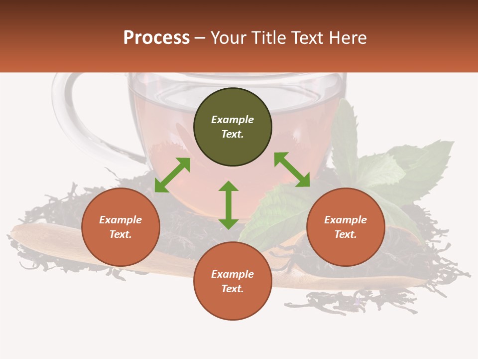 A Cup Of Tea Next To A Wooden Spoon PowerPoint Template
