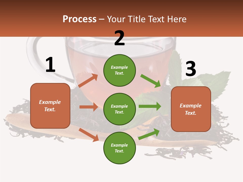 A Cup Of Tea Next To A Wooden Spoon PowerPoint Template