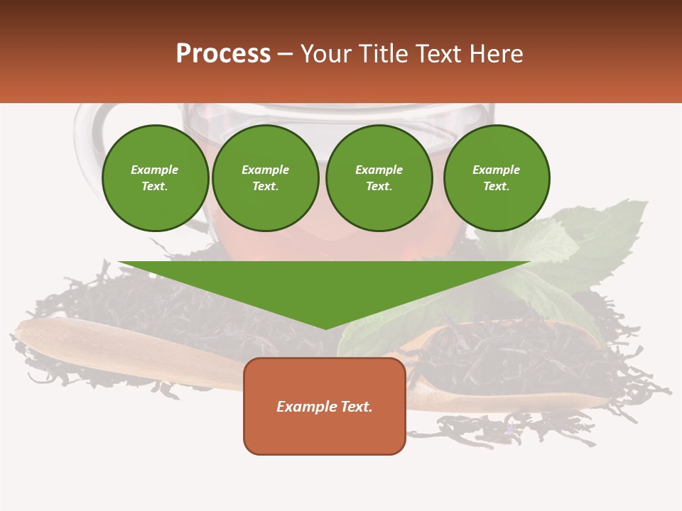A Cup Of Tea Next To A Wooden Spoon PowerPoint Template