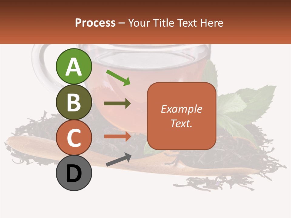 A Cup Of Tea Next To A Wooden Spoon PowerPoint Template