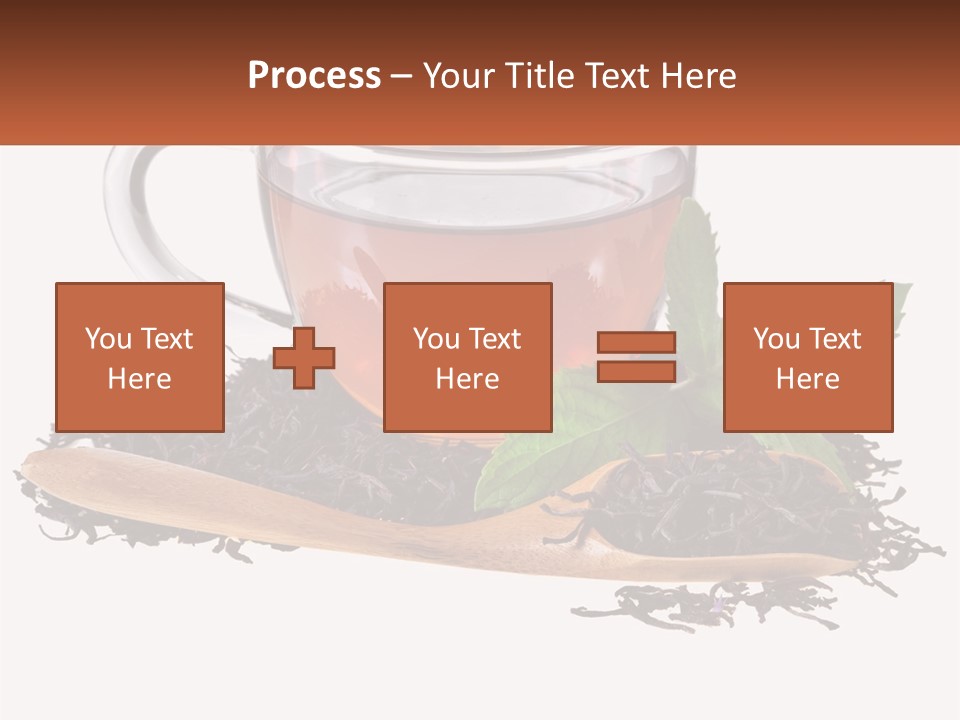 A Cup Of Tea Next To A Wooden Spoon PowerPoint Template