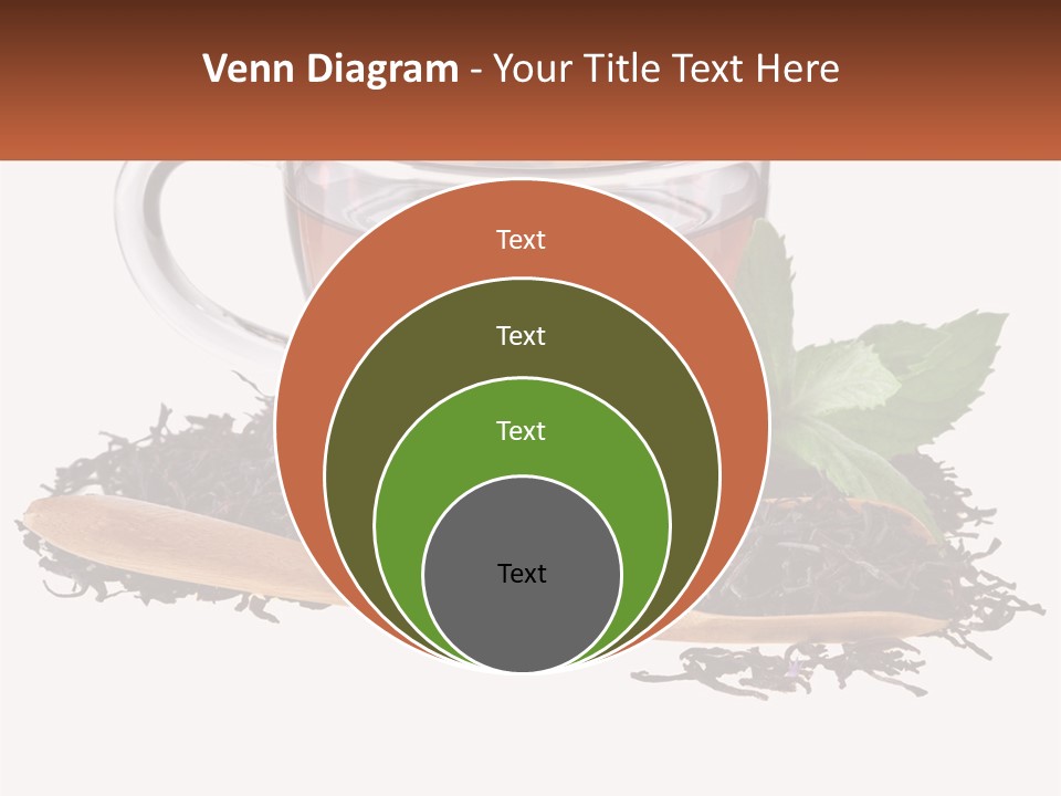 A Cup Of Tea Next To A Wooden Spoon PowerPoint Template