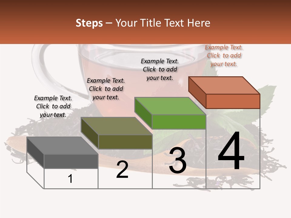 A Cup Of Tea Next To A Wooden Spoon PowerPoint Template