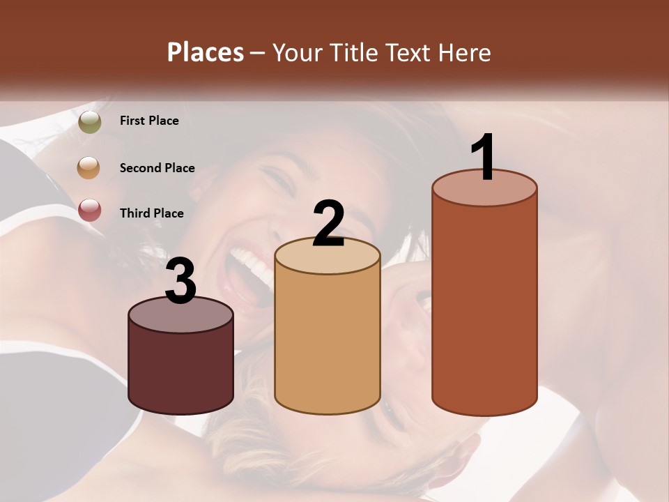 A Man And A Woman Are Smiling Together PowerPoint Template