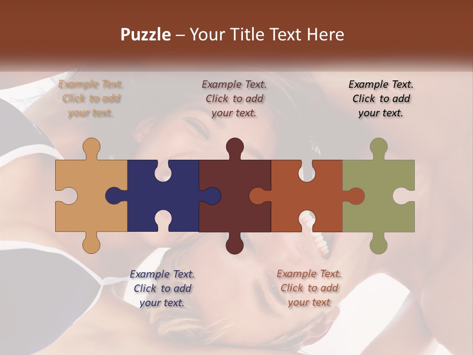 A Man And A Woman Are Smiling Together PowerPoint Template