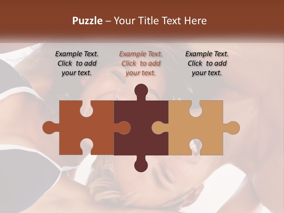 A Man And A Woman Are Smiling Together PowerPoint Template