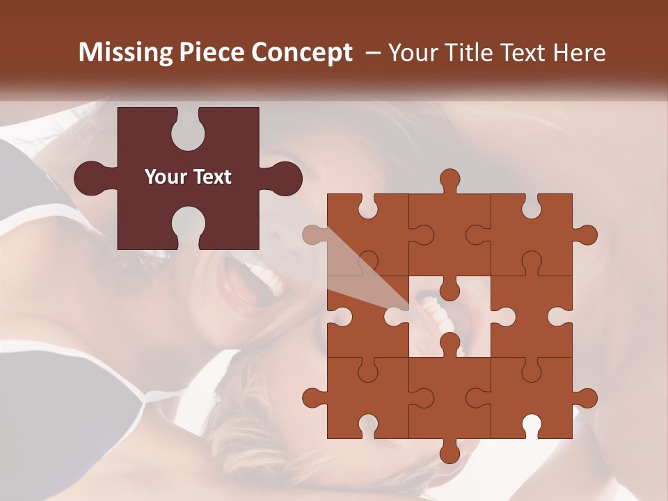 A Man And A Woman Are Smiling Together PowerPoint Template