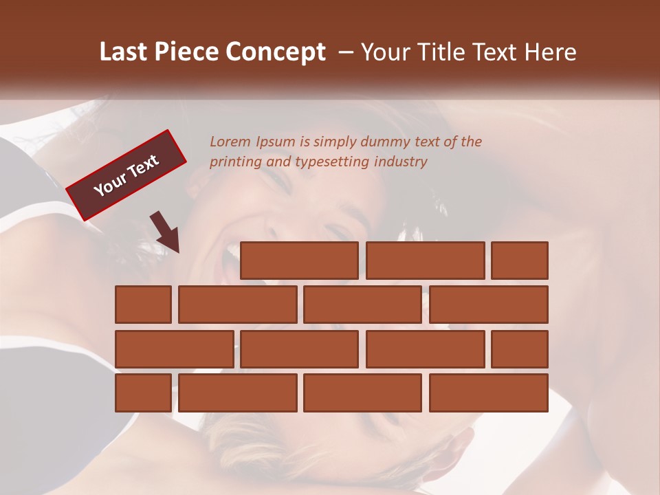 A Man And A Woman Are Smiling Together PowerPoint Template