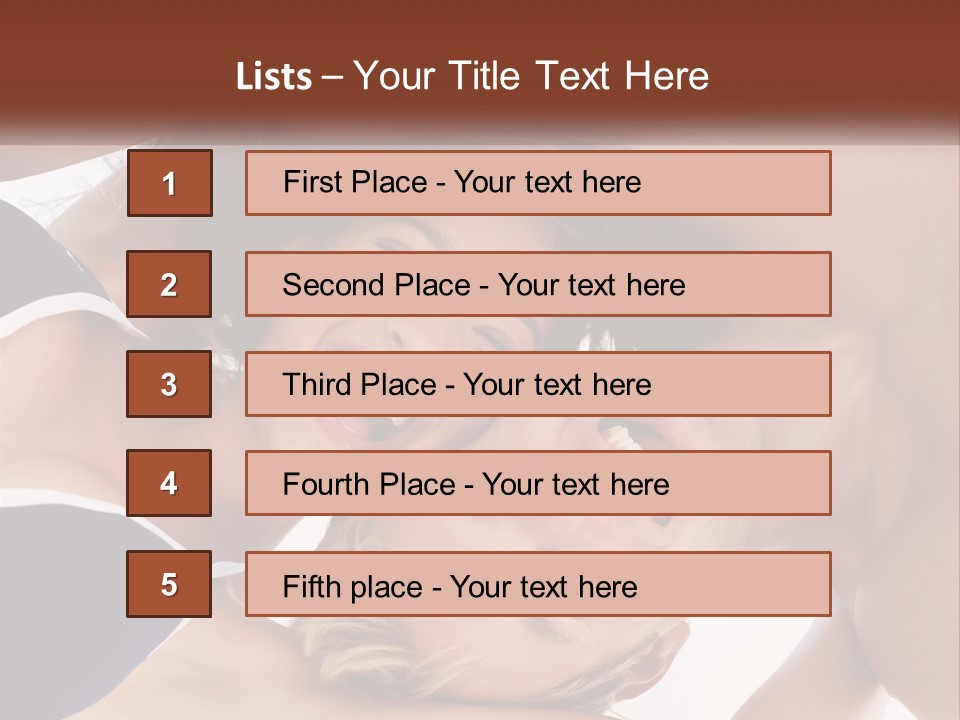 A Man And A Woman Are Smiling Together PowerPoint Template