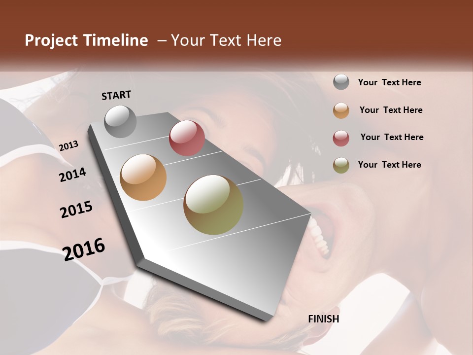 A Man And A Woman Are Smiling Together PowerPoint Template