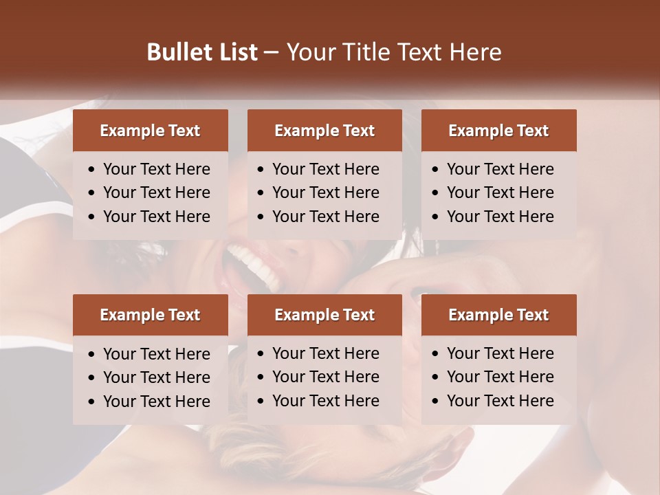 A Man And A Woman Are Smiling Together PowerPoint Template