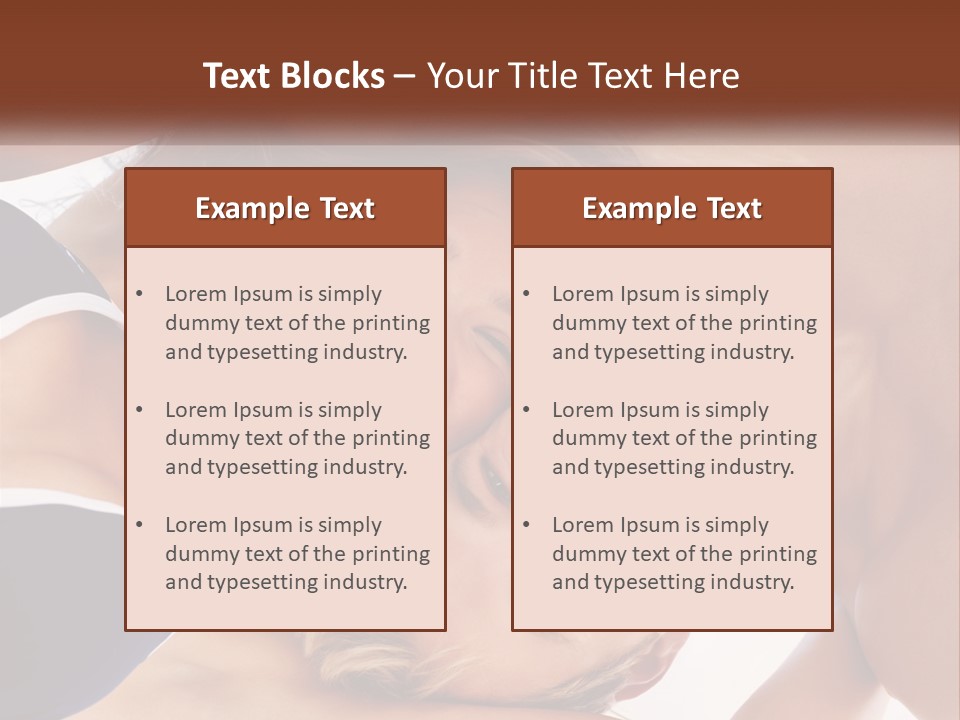 A Man And A Woman Are Smiling Together PowerPoint Template