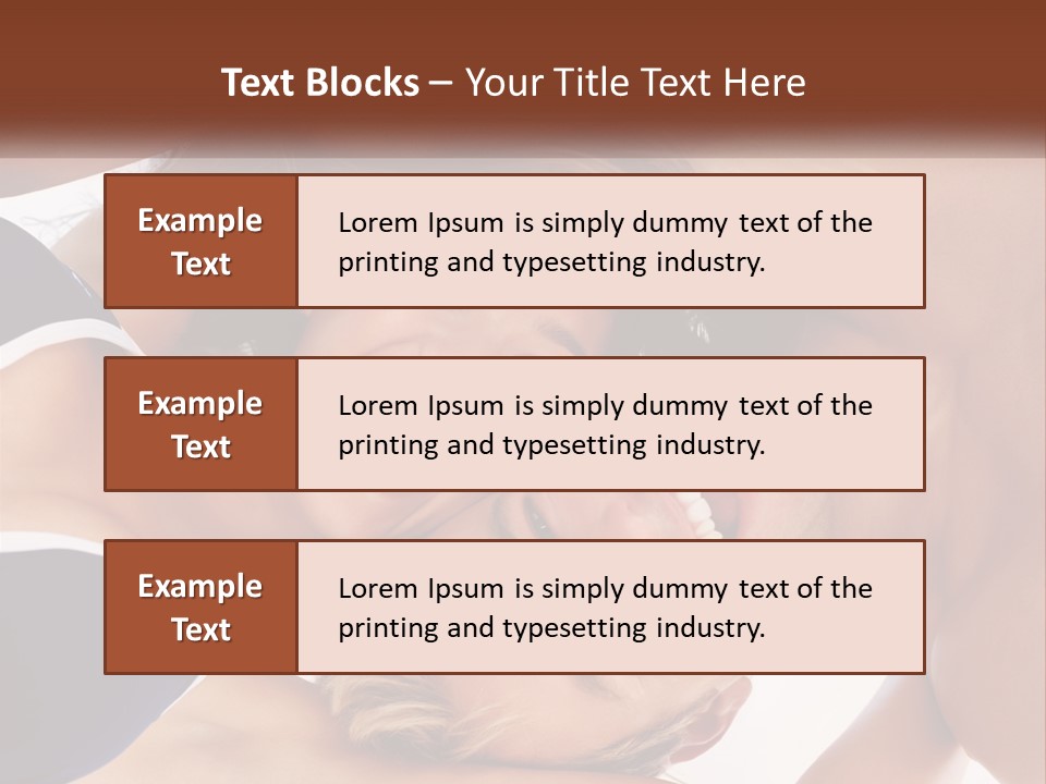 A Man And A Woman Are Smiling Together PowerPoint Template
