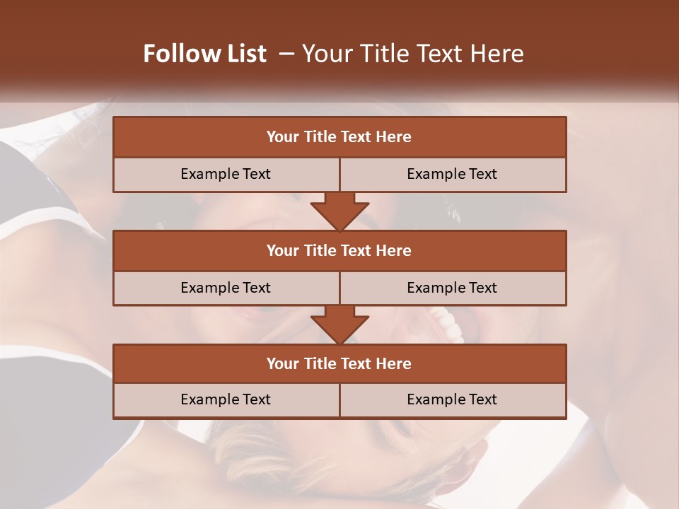 A Man And A Woman Are Smiling Together PowerPoint Template