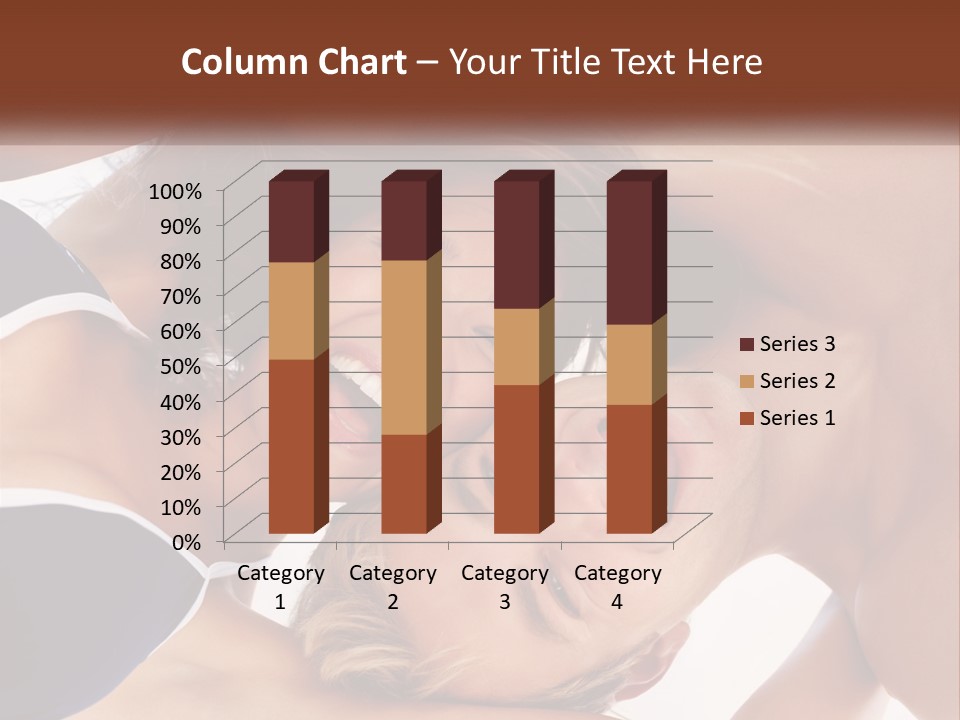 A Man And A Woman Are Smiling Together PowerPoint Template