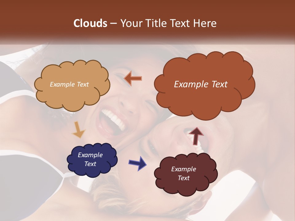 A Man And A Woman Are Smiling Together PowerPoint Template
