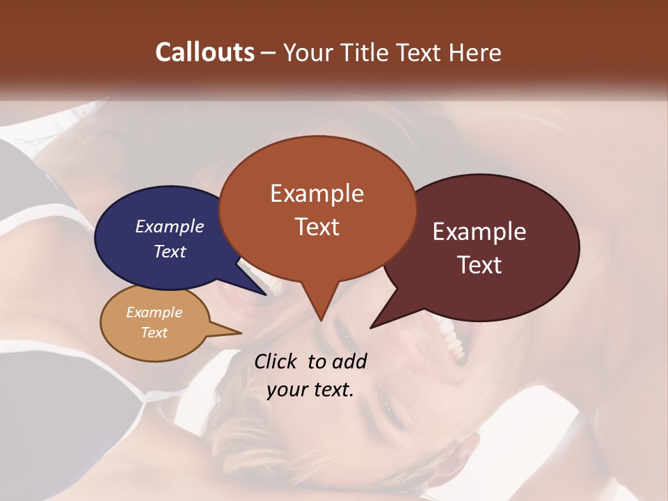 A Man And A Woman Are Smiling Together PowerPoint Template