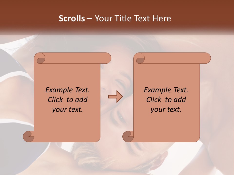 A Man And A Woman Are Smiling Together PowerPoint Template