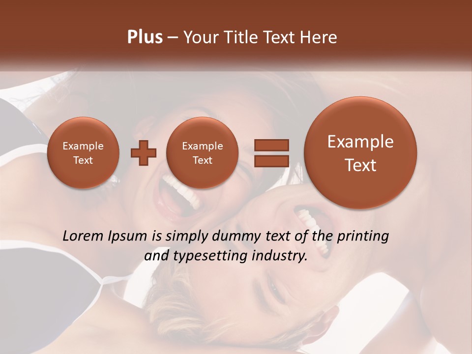 A Man And A Woman Are Smiling Together PowerPoint Template