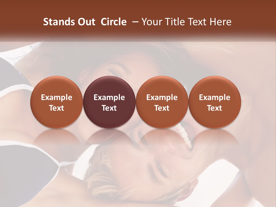 A Man And A Woman Are Smiling Together PowerPoint Template