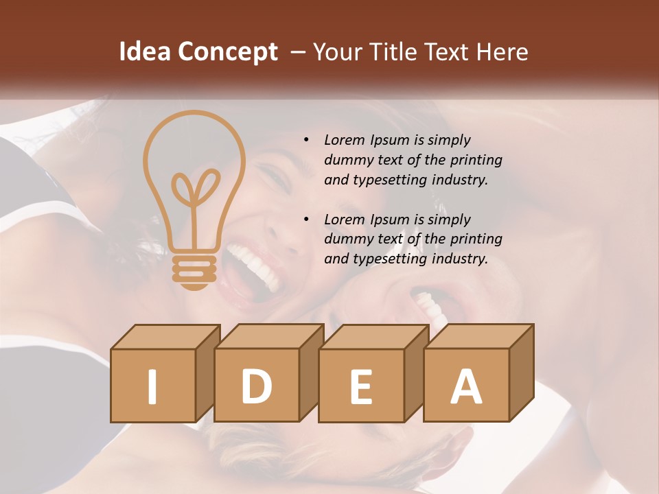 A Man And A Woman Are Smiling Together PowerPoint Template