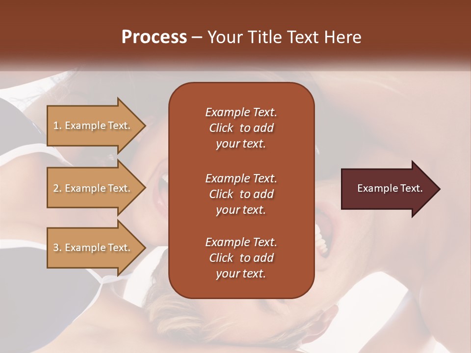 A Man And A Woman Are Smiling Together PowerPoint Template