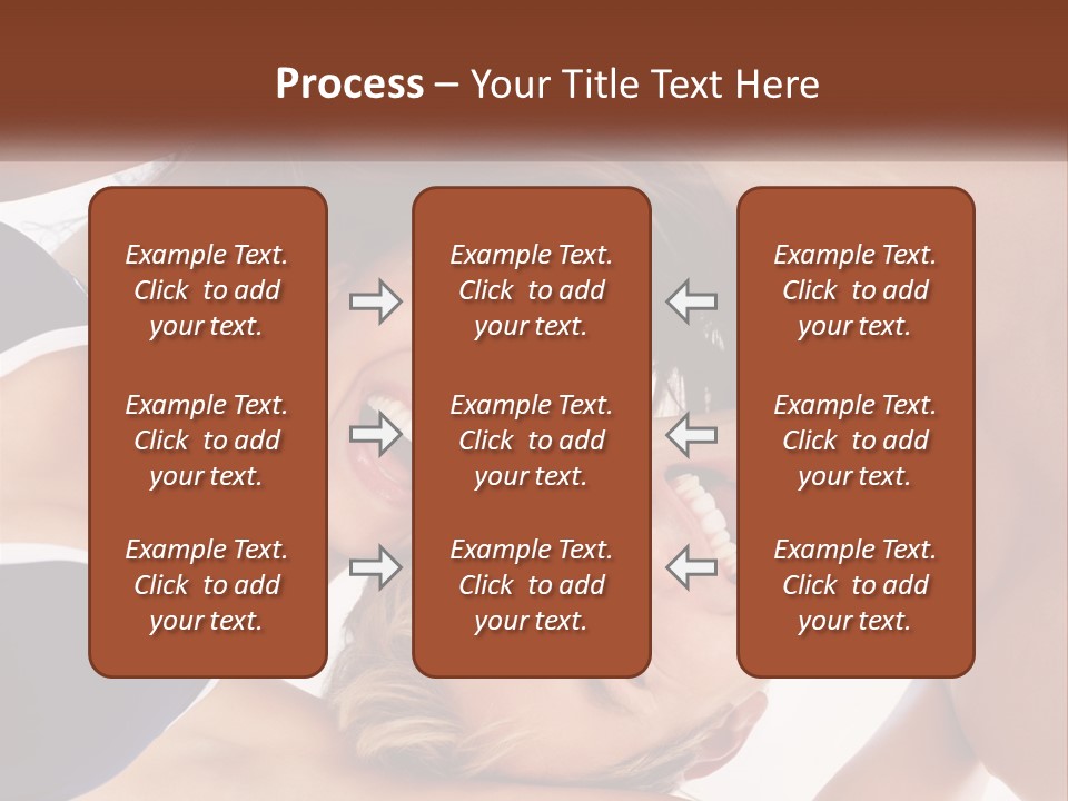 A Man And A Woman Are Smiling Together PowerPoint Template