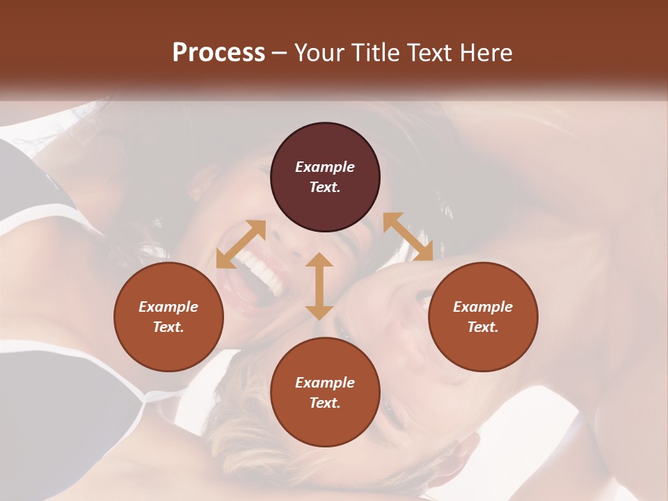 A Man And A Woman Are Smiling Together PowerPoint Template