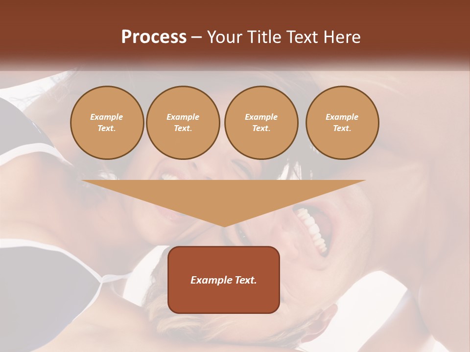 A Man And A Woman Are Smiling Together PowerPoint Template