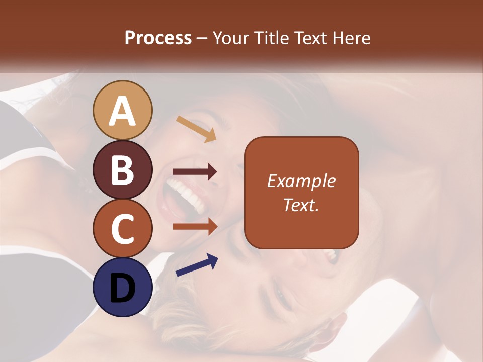 A Man And A Woman Are Smiling Together PowerPoint Template