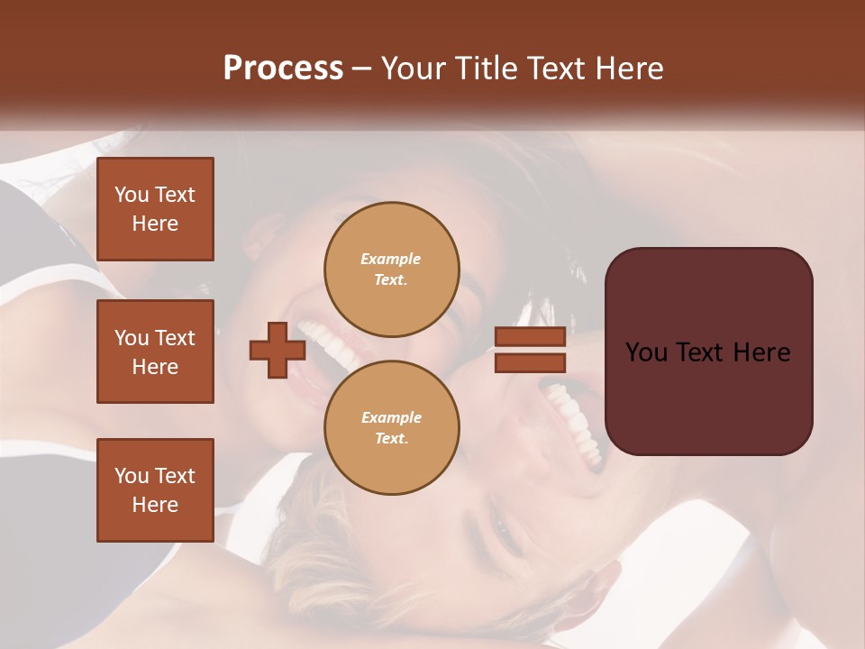 A Man And A Woman Are Smiling Together PowerPoint Template
