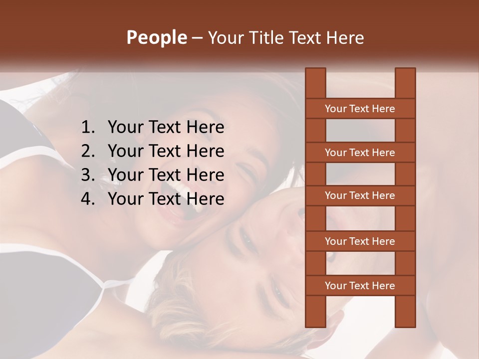 A Man And A Woman Are Smiling Together PowerPoint Template